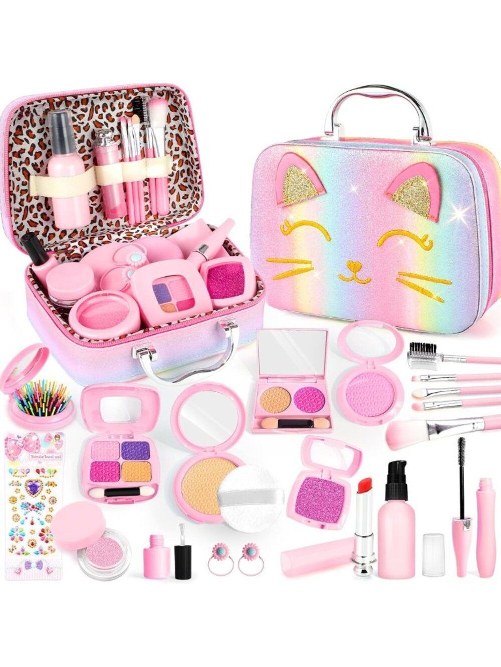Kids Pretend Play Makeup Kit for Girls Ages 3-8 | Fun & Safe Toy Set